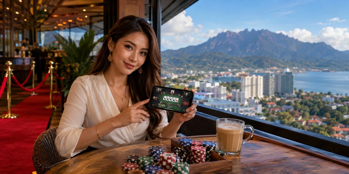 Pemain kasino Sabah bermain permainan kad Blackjack dengan gaya Malaysia